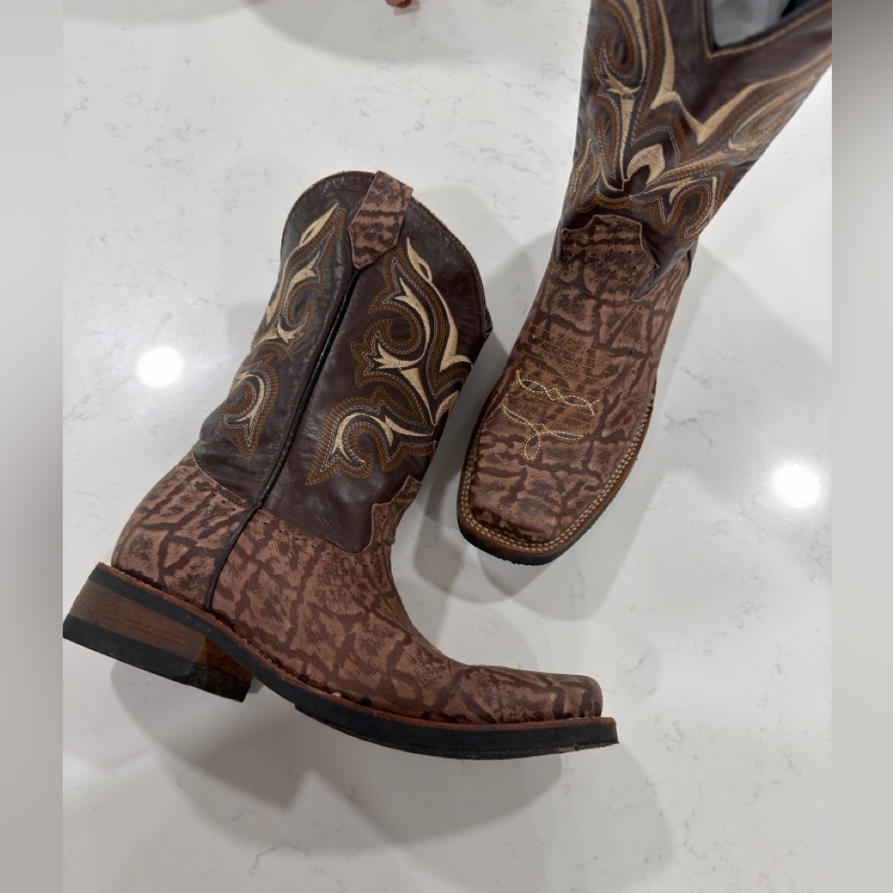 Exotic Cowboy Boots Brown western